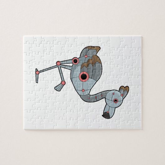 Flamingo als Robot Legpuzzel (Horizontaal)