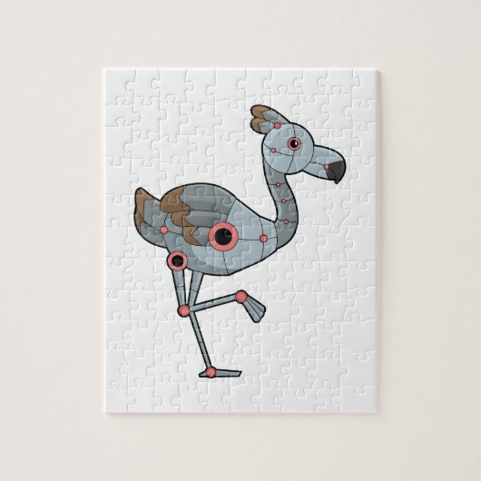 Flamingo als Robot Legpuzzel (Verticaal)