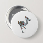 Flamingo als Robot Ronde Button 7,6 Cm (Voorkant /achterkant)