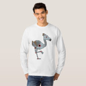Flamingo als Robot T-shirt (Voorkant volledig)
