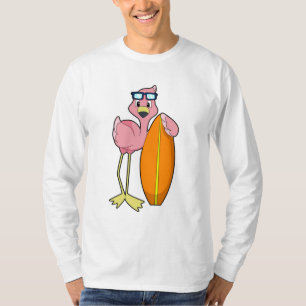Flamingo als Surfer met Surfboard.PNG T-shirt