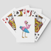 Flamingo als Surfer met Surfboard Pokerkaarten (Achterkant)