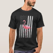 Flamingo American Flag 4 juli T-shirt (Voorkant)
