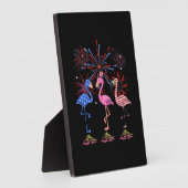 Flamingo American Flag voor 4 juli Fotoplaat (Zijkant)