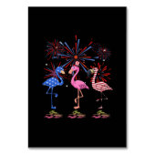 Flamingo American Flag voor 4 juli Kaart (Voorkant)
