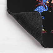 Flamingo American Flag voor 4 juli Muismat (Hoek)