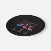 Flamingo American Flag voor 4 juli Papieren Bordje (Gekanteld)