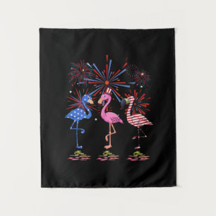 Flamingo American Flag voor 4 juli Wandkleed