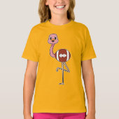 Flamingo Amerikaans Football Sport T-shirt (Voorkant)