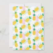 Flamingo ananas verjaardagsuitnodigingen met foto kaart (Achterkant)