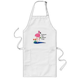 Flamingo and cabana boy BBQ apron Lang Schort
