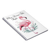 Flamingo and Flowers Notitieboek (Rechterzijde)