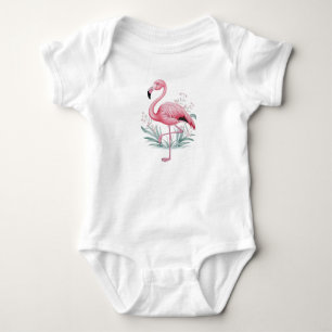 Flamingo and Flowers Romper