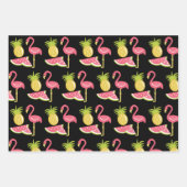 Flamingo and Fruit Wrapping Paper Sheet Set (Voorkant)