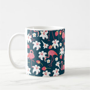 Flamingo and Lilies Tropische naadloze vlek Koffiemok