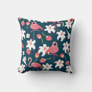 Flamingo and Lilies Tropische naadloze vlek Kussen