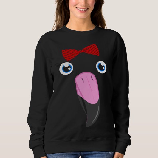 Flamingo Animal Bow Tie Child Halloween Costume Trui (Voorkant)