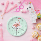 Flamingo Aqua diamantpapier bord (Feest)