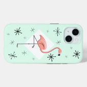 Flamingo Aqua Diamond iPhone hoesje (Achterkant (horizontaal))