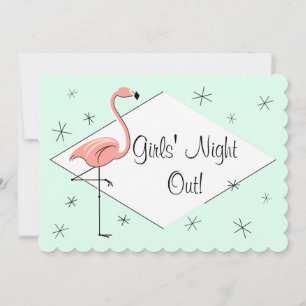 Flamingo Aqua Diamond Meidenavond! bracket Kaart