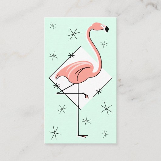Flamingo Aqua Diamond visitekaartje (Voorkant)