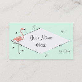Flamingo Aqua diamond visitekaartje