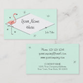 Flamingo Aqua diamond visitekaartje (Voorkant / Achterkant)