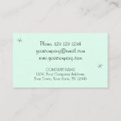 Flamingo Aqua diamond visitekaartje (Achterkant)