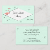 Flamingo Aqua diamond visitekaartje (Voorkant / Achterkant)