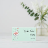 Flamingo Aqua Diamond visitekaartje (Staand voorkant)