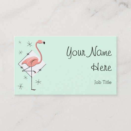 Flamingo Aqua Diamond visitekaartje (Voorkant)