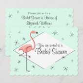 Flamingo Aqua Diamond Vrijgezellenfeesten beugel Kaart (Voorkant / Achterkant)