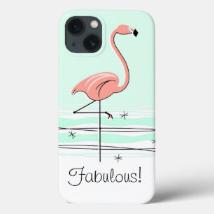 Flamingo Aqua "Fabulous!" iPad-draagtas iPhone 13 Hoesje