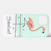 Flamingo Aqua "Fabulous!" iPad-draagtas Case-Mate iPhone Case (Achterkant (horizontaal))
