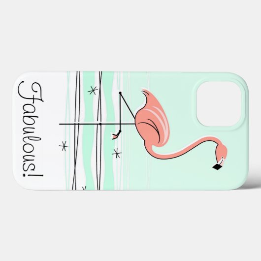 Flamingo Aqua "Fabulous!" iPad Mini hoesje (Achterkant (horizontaal))