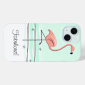 Flamingo Aqua 'Fabulous!' iPhone hoesje (Achterkant (horizontaal))