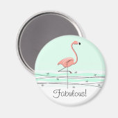 Flamingo Aqua Fabulous magnet (Voorkant / Achterkant)