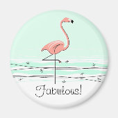 Flamingo Aqua Fabulous magnet (Voorkant)