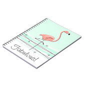 Flamingo Aqua Fabulous, notitieboek (Linkerzijde)