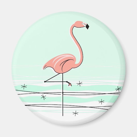 Flamingo Aqua magnet (Voorkant)