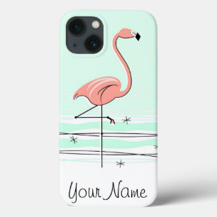 Flamingo Aqua 'Name' iPad Mini hoesje