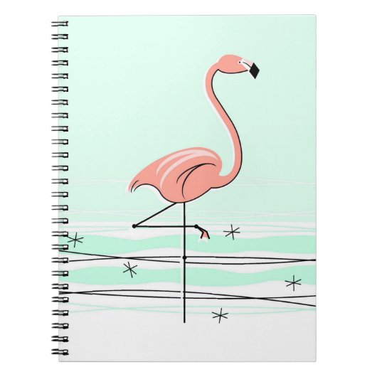 Flamingo Aqua notitieboek (Voorkant)