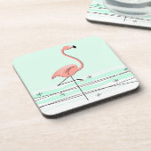 Flamingo Aqua onderzetter plastic (Linkerzijde)