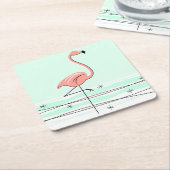 Flamingo Aqua onderzetters (Schuin)