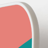 Flamingo Aqua Overdwars Gestreept met Naam Pickleball Paddle (Links Detail)