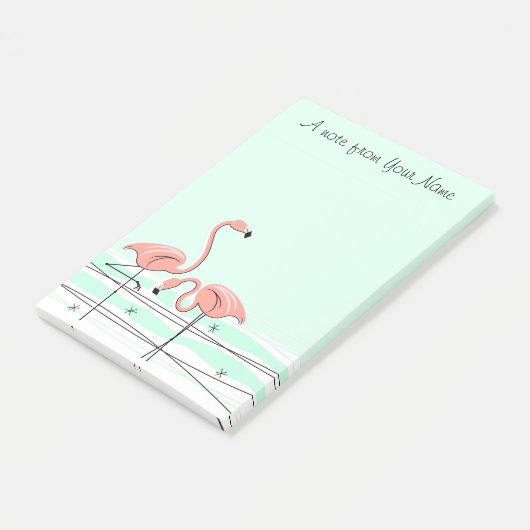 Flamingo Aqua Pair "Text" vertical Post-it® Notes (Schuin)
