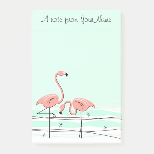 Flamingo Aqua Pair "Text" vertical Post-it® Notes (Voorkant)