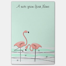 Flamingo Aqua Pair "Text" vertical Post-it® Notes