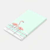 Flamingo Aqua Pair verticaal Post-it® Notes (Schuin)