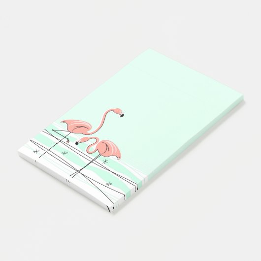 Flamingo Aqua Pair verticaal Post-it® Notes (Schuin)
